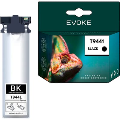 Evoke Compatibele Inkt voor Epson T9441 C13T944140 Zwart 35 ml 3000 Pagina's Workforce Pro Wf-C5210Dw C5215Dw C5290Dw C5710Dwf C5790Dwf