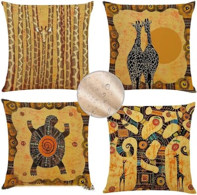 Kussenslopen Set - Decoratieve Hoezen - Bank Meubels Aankleden - Waterdicht Linnen - 60 x 60 cm - Etnisch Design