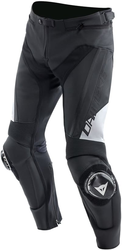Dainese Delta 4 Leren Motorbroek Zwart Wit - Broek