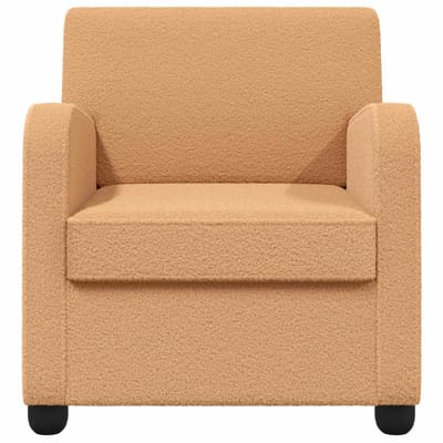 vidaXL - Fauteuil - Beige - Imitatie - lamswol