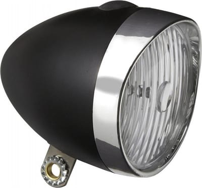 Koplamp Edge Retro 3 Leds incl. batterijen - zwart/chroom (werkplaatsverpakking)