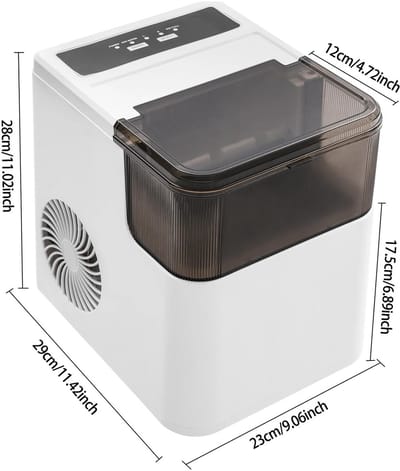 ACEP 165W ijsmachine - Ijsmachine - Wit - Voor 12kilo ijsblokjes - 165W - Ijsblokjesmakers - Zelfreinigend - 1.4L