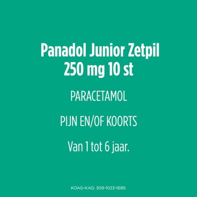 Panadol Junior Paracetamol 250mg - 2 x 10 zetpillen