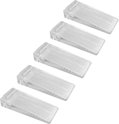 Deurwig Set - Deurstopper - Deuren Opvang - Verstelbare Hoogte - 5 Stuks - Transparant