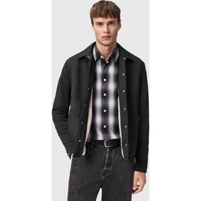 AllSaints Longhaul Shacket Black Taglia: XS | Giacche leggere Outlet | Uomo | Nero