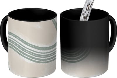 Magische Mok - Foto op Warmte Mokken - Koffiemok - Lijn - Abstract - Design - Magic Mok - Beker - 350 ML - Theemok