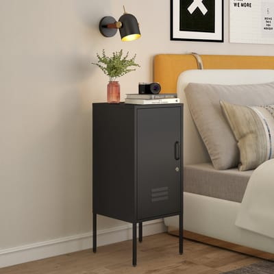 Nachtkastje set van 2 Hausjärvi 82x35x35 cm staal zwart