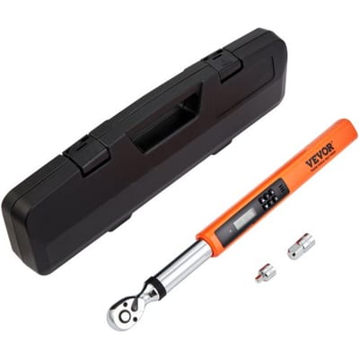 VEVOR momentsleutel 3/8", 5-50 Nm momentsleutel fiets- en motorset, ± 2% foutnauwkeurigheid, 1/2-1/4" adapter, 72 tanden ratelkop momentsleutel gebruiksvriendelijk instelbaar