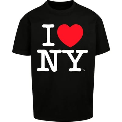 Merchcode - I Love NY Oversize Heren T-shirt - M - Zwart