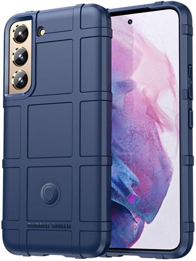 MobyDefend Hoesje - Geschikt voor Samsung Galaxy S23 Ultra - Rugged Shield TPU Backcover - Blauw