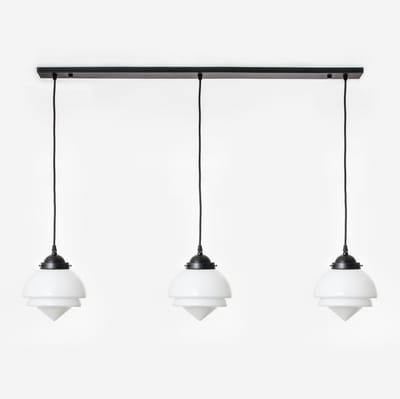 3 x Small Pointy lampen aan plafondbalk Moonlight - Art Deco Trade