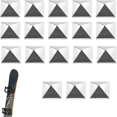 18-delige Zelfklevende Snowboard Pads - Antislip Pyramid Pads voor Skis en Snowboards - Duurzaam Materiaal van Zink en Ijzer