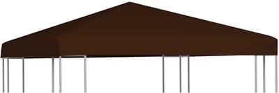 Partytent Reserve Dak - 3 x 3 Meter - Bruin - 310 g/m² - 100% Waterdicht met PVC-Coating - Gazebo Top Cover - Inclusief 16 Klittenbandbevestigingen