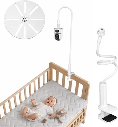 Bewakingscamerahouder - Babyfoonhouder Wandhouder - Beveiliging Thuis - 360 Graden Verstelbaar - 80 cm Lengte - Wit