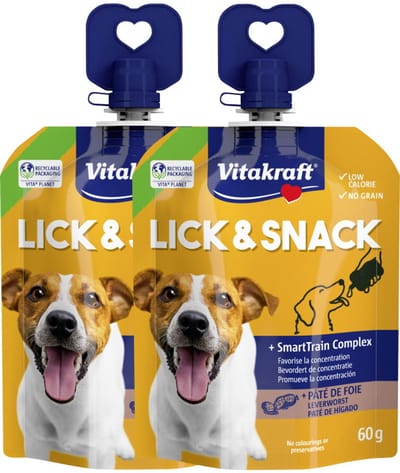 Vitakraft Lick & Snack Hond Leverworst - 1x 60 gr - Kattensnack - Liquid Snack