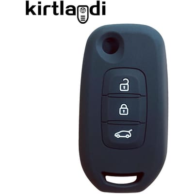 Étui de clé en silicone Housse de clé de voiture pour Renault Kwid 2023 Trafic Clio Kadjar Clio 5 Captur Arkana Sandero Stepway Logan Twingo gray