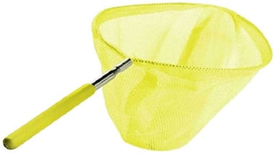 Gebro Visnet/schepnet - neon geel - metaal - 86 cm