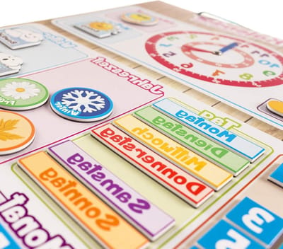 Magnetische Kalender Klok - Educatief Spel - Kinderen Leren - Interactieve Stukken - 43 x 32 cm - Meerkleurig
