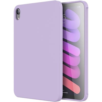 pour iPad Mini 6 7 8.3'' Coque en Silicone Liquide Antichoc Coque Intégrale pour Apple iPad Air 4 Air 5 10.2 9ème 8ème Coque Pro11 12.9 for ipad pro11 2024 violet