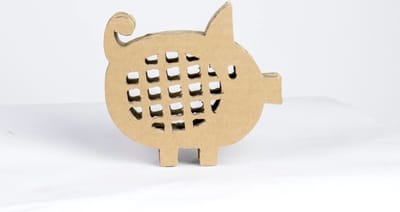 Kartonnen dieren spaarpot - Varken klein - Een varken of olifanten spaarpot - Kartent