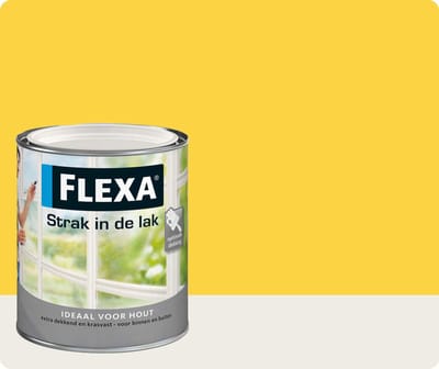 Flexa Strak In De Lak Zijdeglans 1021 Citroengeel 0,75 L