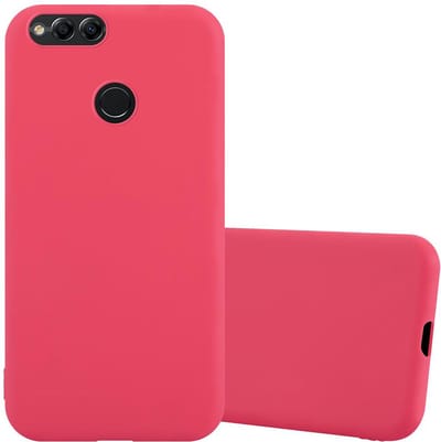 Cadorabo Hoesje geschikt voor Honor 7X in CANDY ROOD - Beschermhoes gemaakt van flexibel TPU silicone Case Cover