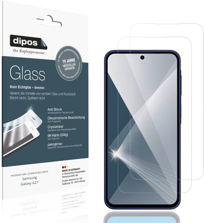 dipos – 2x Pantserfolie geschikt voor Samsung Galaxy A27 | 9H Screenprotector