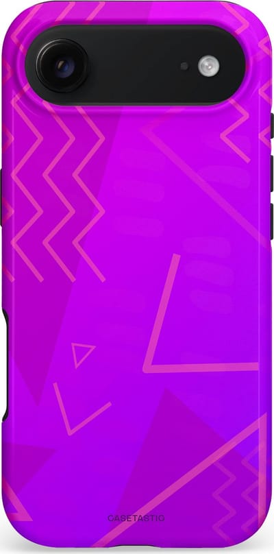Casetastic hoesje geschikt voor Apple iPhone Air - MagSafe - Dubbellaagse bescherming - Discowave - Fashion Case - Paars Fuchsia