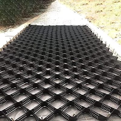 Grindrooster Bestrating - Grindstabilisator Gaas - Opritten Helling Stabiliseren - Hoge Doorlaatbaarheid Milieuvriendelijk - 2x2 Meter 5cm Hoog - Zwart