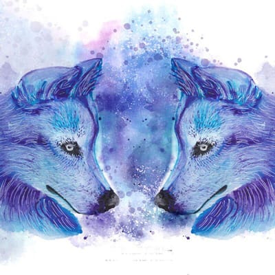 Wolf Diamond Borduurdier Diamant Kruissteek Europa Home Decor Ronde Landschap Hars Foto's 30x30CM blue