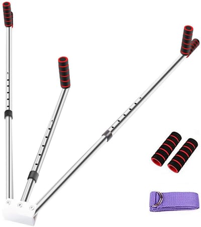 Dailygoods- Trainingsapparaat Flexibel - Beenverlenging van Ijzer - 3 Stangen - Verbetering van Balans - Rekken van Benen - Versterking van Spieren - Rekapparaat