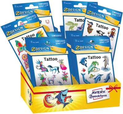 Avery Assortiment Kids Tijdelijke Tatoeages