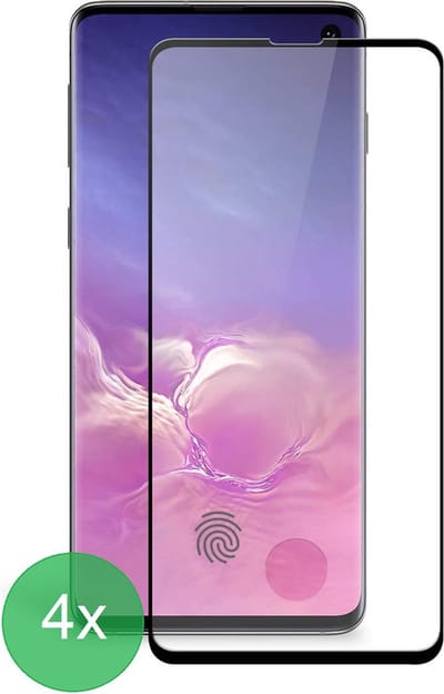 Geschikt Voor: Samsung Galaxy S10 Full Screenprotector 4x - screen protector - volledige glas - bescherming - beschermglas - ZT Accessoires
