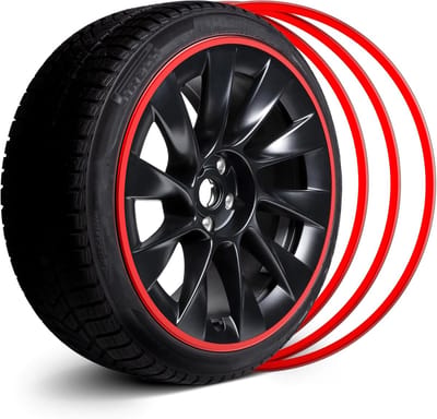 Velgrand Beschermers - Velgbescherming Set - Schade Voorkomen - Volledige Dekking - 21 inch - Rood