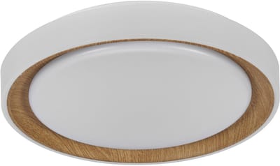 OSRAM Orbis Glorie LED plafondlamp 400mm Click Dim hout, drietraps dimbaar, 24W, woonkamer warm wit, 3000K, IP20