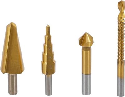 Multi-borenset - HSS-G titanium gecoat - 4-delig voor doe-het-zelf projecten