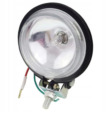 ronde metalen werklamp - 91mm - 12v - 55w - lamp - gloeilamp - koplamp