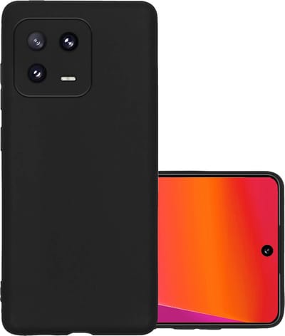 Hoesje - Geschikt voor Xiaomi 13 - Sterk & Shockproof - Hoes Cover - Siliconen Case - Zwart