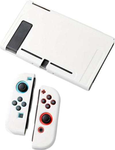 Livano Case Geschikt Voor Nintendo Switch - Hoes - Beschermhoes - TPU Antislip - Accessoires - Wit