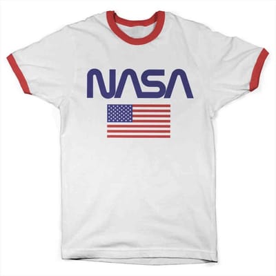 NASA Heren Tshirt -S- Old Glory Wit