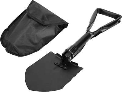 SnelShoppen - Large Multi-Purpose Folding Shovel 47 cm - Opvouwbare Schep met Opbergtas - Ideaal voor Camping, Tuin, Schepen, Graven, Snijden, Plannen