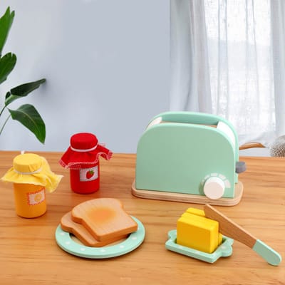 Zoem – Broodrooster - Houten speelgoed - Speelkeuken - Duurzaam - Hout - Koken - Kinderkeuken - Keukenaccessoires - Cadeau – Verjaardag - Speelgoed