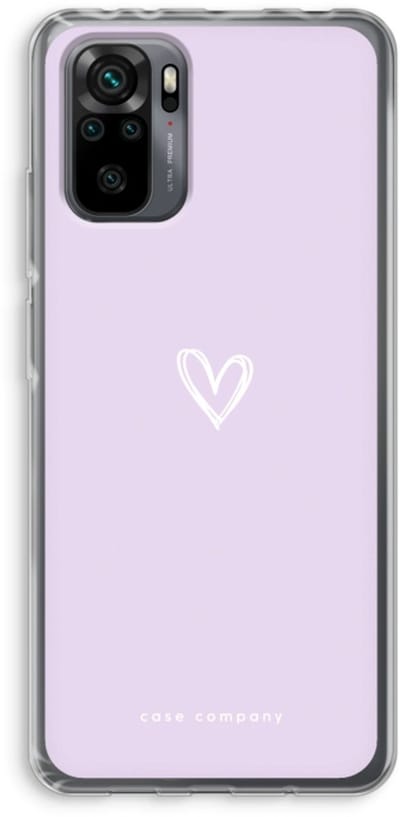Case Company® - Hoesje geschikt voor Xiaomi Redmi Note 10 Pro hoesje - Klein hartje paars - Soft Cover Telefoonhoesje - Bescherming aan alle Kanten en Schermrand