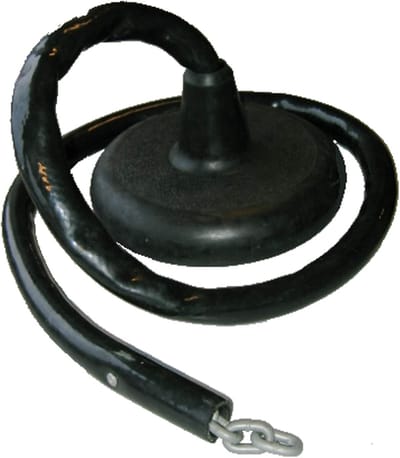 Kabelbaan Stoel - Zweefstoel Schommelstoel - Buiten Spelen - Met Ketting Beschermslang - 26cm Zitdiepte - Zwart