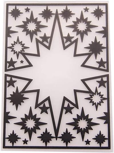 SnelShoppen - Star Background Plastic Embossing Folder voor Scrapbooken, Kerstkaarten Maken, DIY Album, 10.5x15 cm, Hoogwaardige Plastic Template voor