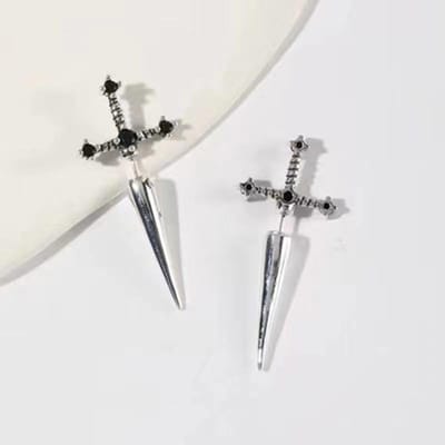 Dames Stud Oorbellen, Vintage Kristal Diamant Oorbellen 1PCS gray