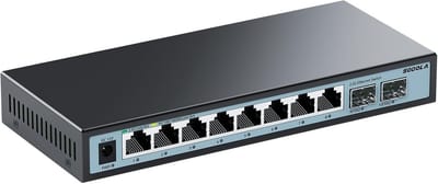 10 Poorts Multi-Gigabit Netwerk Switch 2 x 10G SFP+ en 8 x 2.5G Ethernet