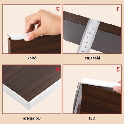 Zelfklevende U-vormige Soft Plinten voor Keuken en Badkamer - Flexibele TPE Hoekbescherming voor Meubels, Kasten en Werkbladen (Wit, 18mm x 10m)