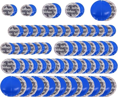 Pack van 100 Fietsbandreparatie Patches, 32 mm/42 mm/58 mm, Ronde Natuurrubber Patches voor Effectieve Hersteloplossingen