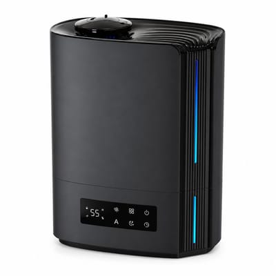 Luchtbevochtiger met LED - 3-in-1 Aroma Diffuser - Vochtregulatie - 6L Tank - 40m2 - Zwart
